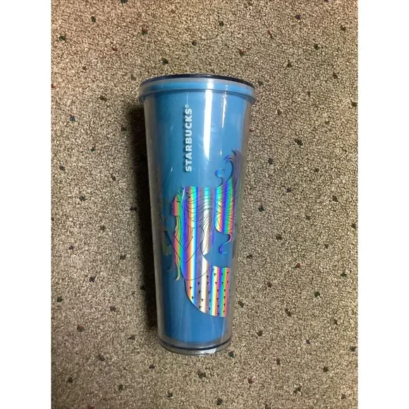 Starbucks | Kitchen | Starbucks Christmas Blue Mermaid Color Changing 24oz  Siren Tumbler 22 No Straw | Poshmark
